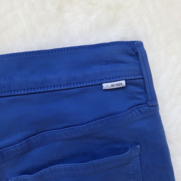 MOTHER Vibrant Blue Wide-Leg Pants Size 28 X32" High Ride - Picture 10 of 16